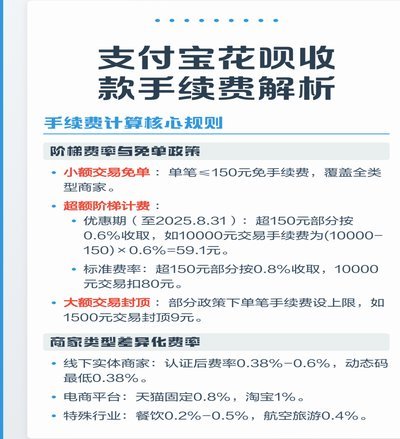 花呗二维码收款提现多少手续费